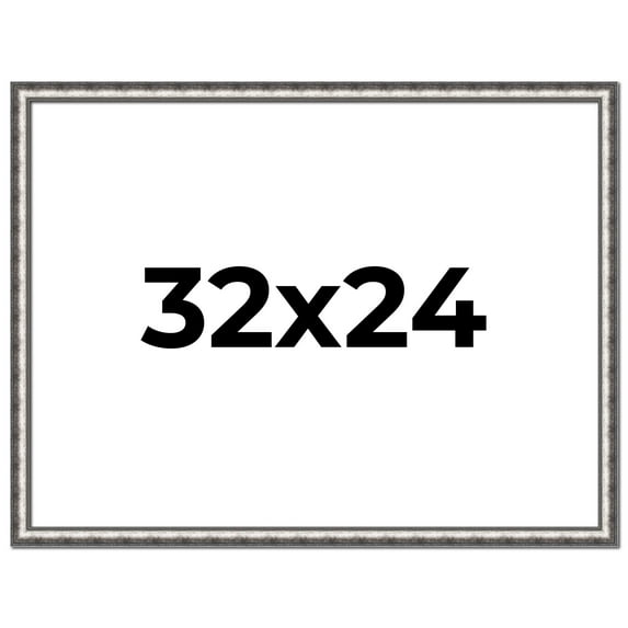 32x24 Frame Silver Real Wood Picture Frame Width 1.125 Inches | Interior Frame Depth 0.5 Inches |