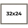 thumbnail image 1 of 32x24 Frame Silver Real Wood Picture Frame Width 1.25 Inches | Interior Frame Depth 0.5 Inches |, 1 of 8