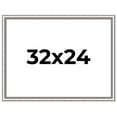 thumbnail image 1 of 32x24 Frame Silver Real Wood Picture Frame Width 1.25 Inches | Interior Frame Depth 0.5 Inches |, 1 of 8