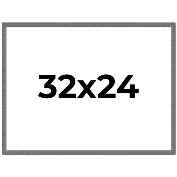 32x24 Frame Slate Blue Distressed Rustic Solid Wood Picture Frame | 0.75 Inch Moulding Width |