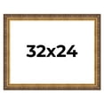 thumbnail image 1 of 32x24 Frame Vintage Gold Solid Wood Picture Frame | 2.5 Inch Moulding Width | Ornate Bronze Museo, 1 of 8