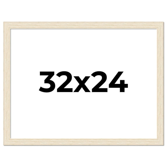 32x24 Frame White Real Wood Picture Frame Width 1.5 inches | Interior Frame Depth 0.5 inches | Barn