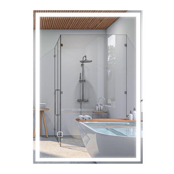 32x24 LED Bathroom Mirror, Dimmable Vanity Mirror, Smart Touch 3 Color Temperature Wall Mounted Makeup Mirror