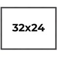 thumbnail image 1 of 32x24 Rustic Brown Real Wood Picture Frame Width 0.75 inches | Interior Frame Depth 0.5 inches |, 1 of 8