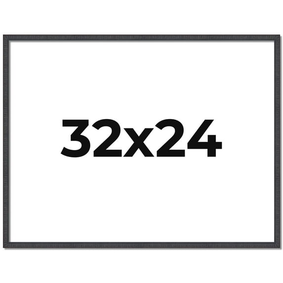 32x24 Rustic Brown Real Wood Picture Frame Width 0.75 inches | Interior Frame Depth 0.5 inches |