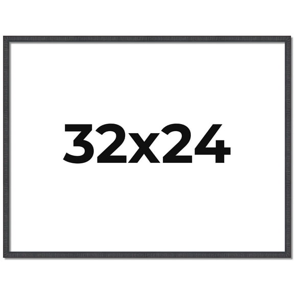 32x24 Rustic Brown Real Wood Picture Frame Width 0.75 inches | Interior Frame Depth 0.5 inches |