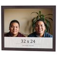 thumbnail image 1 of 32x24 Rustic Brown Real Wood Picture Frame Width 0.75 inches | Interior Frame Depth 0.5 inches |, 1 of 8