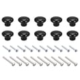 thumbnail image 1 of 32x24mm Ceramic Drawer Knobs, 10 Pack Mushroom Shape Door Pull Handles Black, 1 of 6