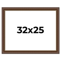 32x25 Copper and Brown Real Wood Picture Frame Width 2 inches | Interior Frame Depth 0.5 inches |
