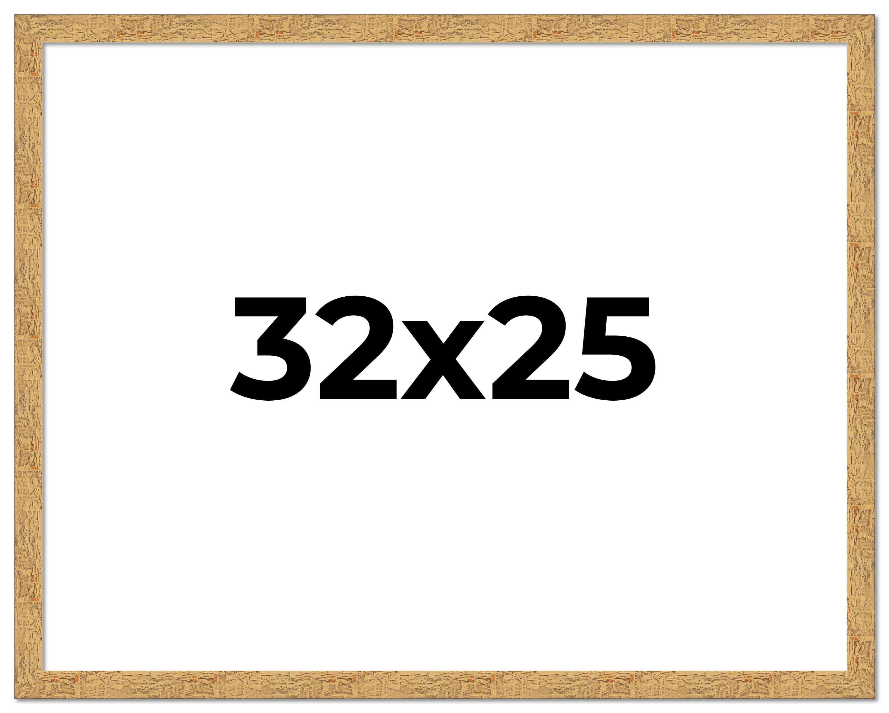 32x25 Frame Beige Real Wood Picture Frame Width 1.25 inches