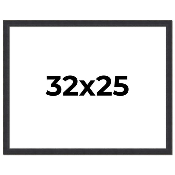 32x25 Frame Black Real Wood Picture Frame Width 1.25 Inches | Interior Frame Depth 0.5 Inches |