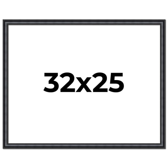 32x25 Frame Black Real Wood Picture Frame Width 1.25 inches | Interior Frame Depth 0.5 inches |