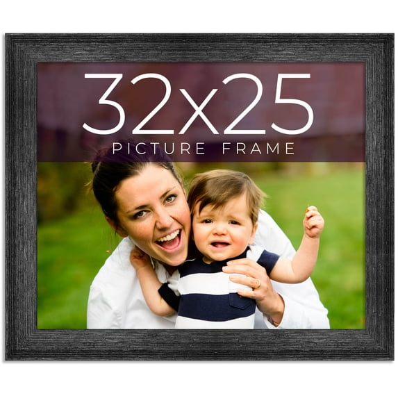 32x25 Frame Black Real Wood Picture Frame Width 1.5 inches | Interior Frame Depth 0.5 inches | Barn