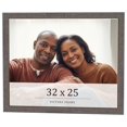 thumbnail image 1 of 32x25 Frame Blue Kingsley Pewter Solid Wood Picture Frame Width 0.75 Inches |Interior Depth 0.5, 1 of 8