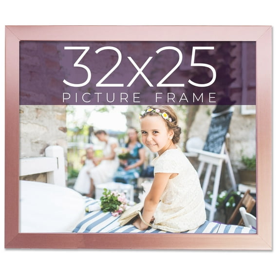32x25 Frame Pink Real Wood Picture Frame Width 0.75 inches | Interior Frame Depth 0.5 inches | Rose