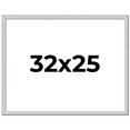 thumbnail image 1 of 32x25 Frame Silver Inner Slope Bevel Picture Frame | 1 Inch Moulding Width | 0.75 Inch Rabbet Depth, 1 of 8