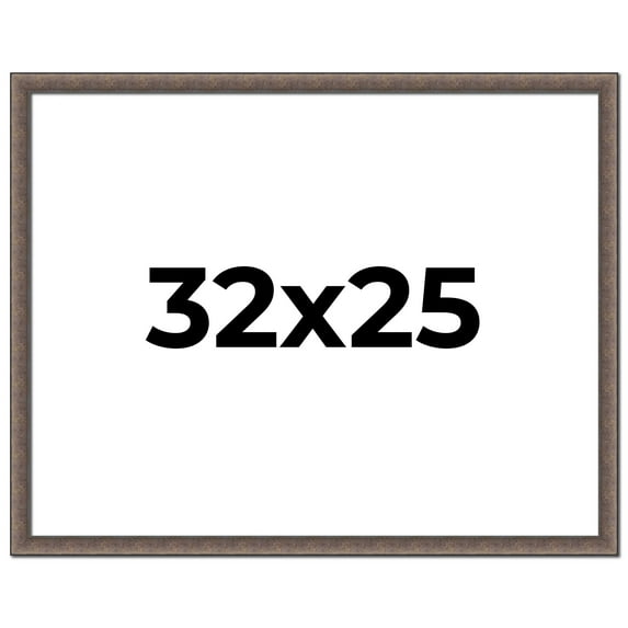 32x25 Frame Silver Real Wood Picture Frame Width 1.25 Inches | Interior Frame Depth 0.5 Inches |