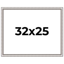 32x25 Frame Silver Real Wood Picture Frame Width 1.25 Inches | Interior Frame Depth 0.5 Inches |