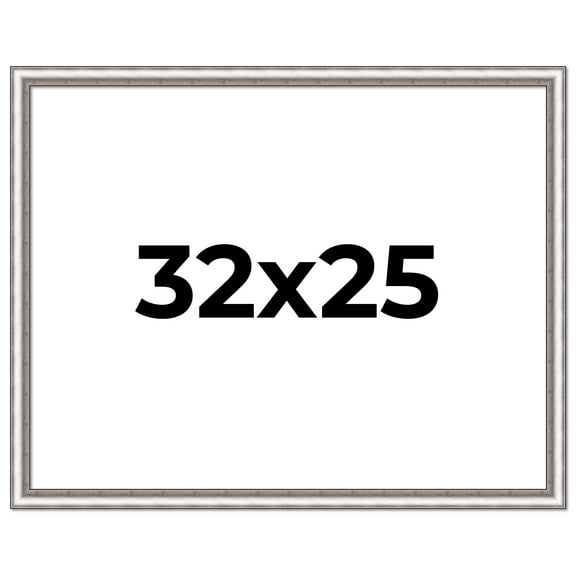 32x25 Frame Silver Real Wood Picture Frame Width 1.25 Inches | Interior Frame Depth 0.5 Inches |