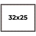 thumbnail image 1 of 32x25 Frame Silver Real Wood Picture Frame Width 1.25 Inches | Interior Frame Depth 0.75 Inches |, 1 of 8