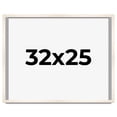 thumbnail image 1 of 32x25 Shadow Box Cream of Wheat White Washed Display Frame | 0.875 Inches Deep Solid Wood Shadowbox, 1 of 8