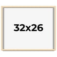 thumbnail image 1 of 32x26 Frame Beige Real Wood Picture Frame Width 0.75 inches | Interior Frame Depth 0.5 inches |, 1 of 8