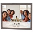 thumbnail image 1 of 32x26 Frame Blue Kingsley Pewter Solid Wood Picture Frame Width 0.75 Inches |Interior Depth 0.5, 1 of 8