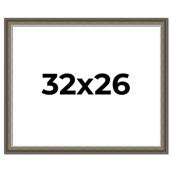 32x26 Frame Brown Solid Wood Picture Frame | 1.75 Inch Moulding Width | Austin Frame Complete with