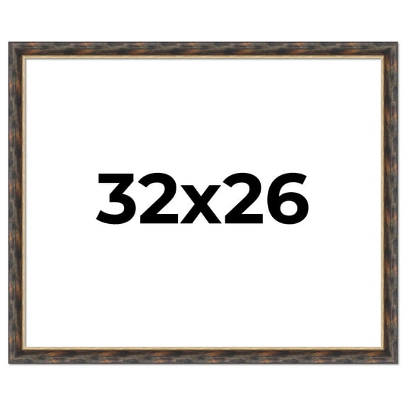 32x26 Frame Gold Real Wood Picture Frame Width 1.5 inches | Interior Frame Depth 0.5 inches |