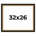 thumbnail image 1 of 32x26 Frame Gold Real Wood Picture Frame Width 2.25 Inches | Interior Frame Depth 0.5 Inches |, 1 of 8