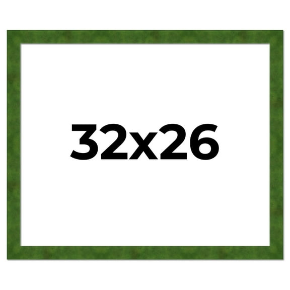 32x26 Frame Green Burl Solid Wood Picture Frame | 1.75 Inches Moulding Width | Interior Frame Depth