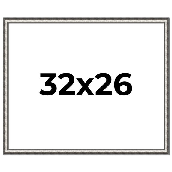32x26 Frame Silver Real Wood Picture Frame Width 1.125 Inches | Interior Frame Depth 0.5 Inches |