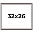 thumbnail image 1 of 32x26 Frame Silver Real Wood Picture Frame Width 1.25 Inches | Interior Frame Depth 0.75 Inches |, 1 of 8