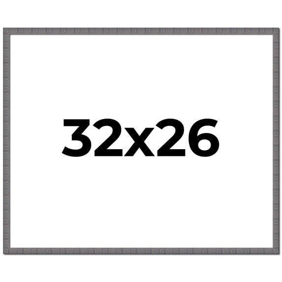 32x26 Frame Slate Blue Distressed Rustic Solid Wood Picture Frame | 0.75 Inch Moulding Width |