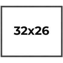 32x26 Rustic Brown Real Wood Picture Frame Width 0.75 inches | Interior Frame Depth 0.5 inches |