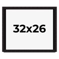 thumbnail image 1 of 32x26 Shadow Box Black Solid Wood Display Picture Frame | 1 Inch Rabbet Depth | | 1.375 Inch, 1 of 4