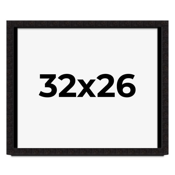 32x26 Shadow Box Black Solid Wood Display Picture Frame | 1 Inch Rabbet Depth | | 1.375 Inch
