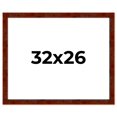 thumbnail image 1 of 32x26 Walnut Brown Veneer Real Wood Picture Frame Width 1.75 inches | Interior Frame Depth 0.5, 1 of 8