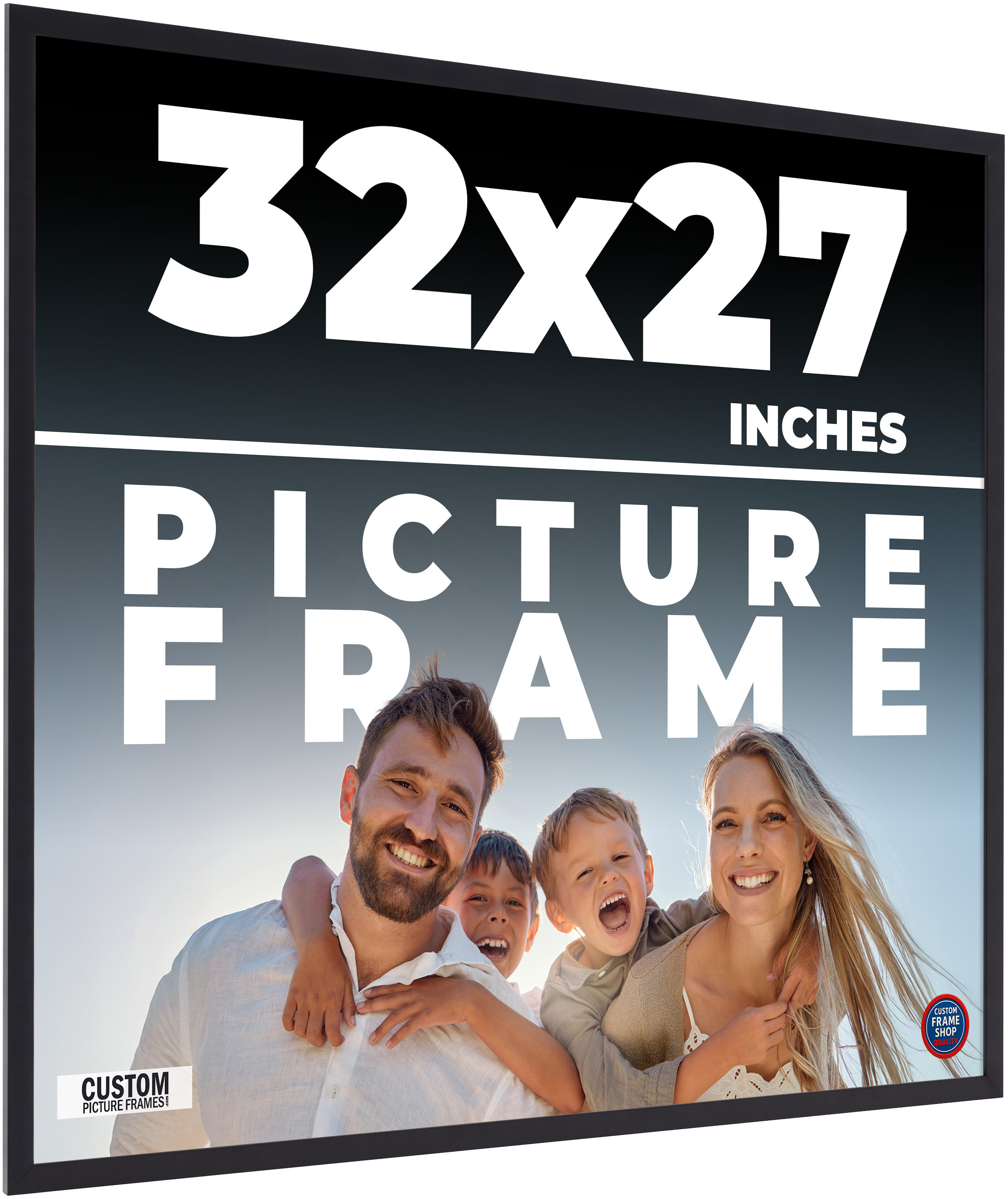 32x27 Math 32x27 Frame Black Real Wood Picture Frame Width 0.75 inches | Interior ...