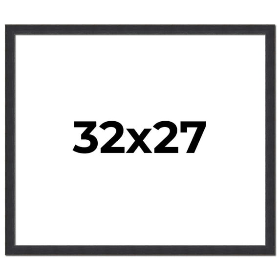 32x27 Frame Black Real Wood Picture Frame Width 1.25 Inches | Interior Frame Depth 0.5 Inches |