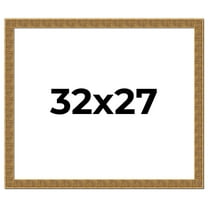 32x27 Frame Black and Gold Distressed Solid Wood Sonoma Picture Frame | 1.625 Inch Moulding Width |