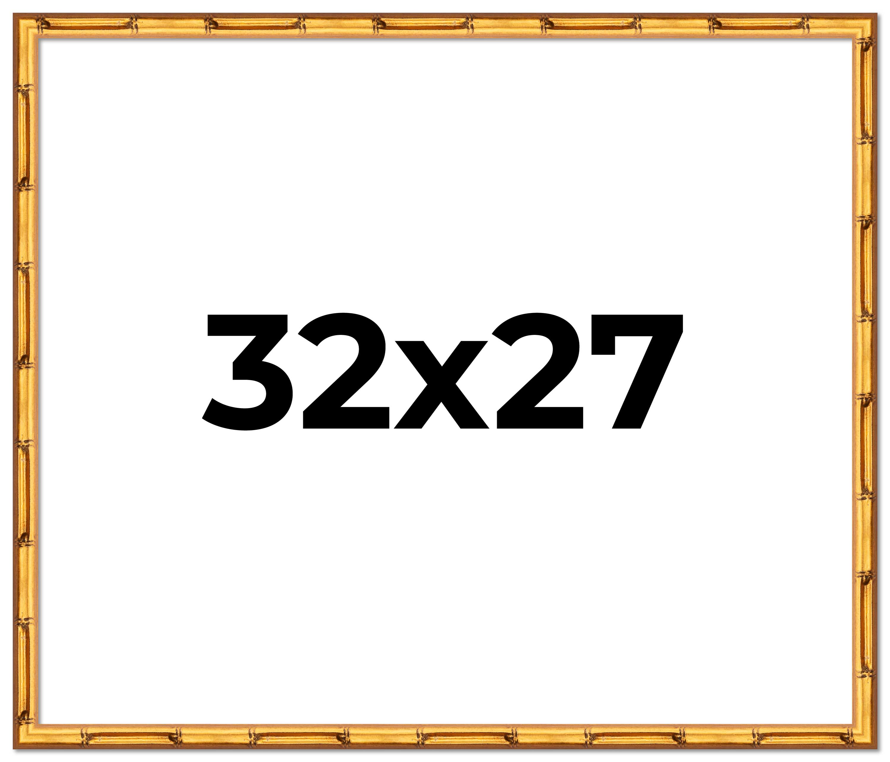 32x27 Math 32x27 Frame Gold Bamboo Solid Wood Picture Frame | 1 Inch Moulding ...