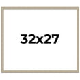 thumbnail image 1 of 32x27 Frame Grey Solid Wood Picture Frame Width 1 Inches | Interior Frame Depth 0.5 Inches |, 1 of 8