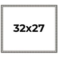 thumbnail image 1 of 32x27 Frame Silver Real Wood Picture Frame Width 1.125 Inches | Interior Frame Depth 0.5 Inches |, 1 of 8