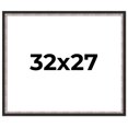 thumbnail image 1 of 32x27 Frame Silver Real Wood Picture Frame Width 1.25 Inches | Interior Frame Depth 0.75 Inches |, 1 of 8