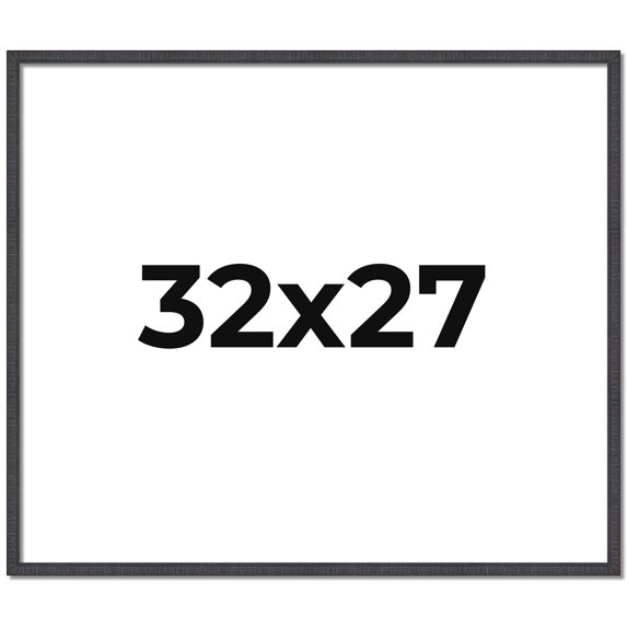 32x27 Rustic Brown Real Wood Picture Frame Width 0.75 inches | Interior Frame Depth 0.5 inches |