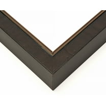 32x27 Rustic Brown with Gold Real Wood Picture Frame Width 1.25 inches | Interior Frame Depth 1