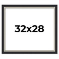 thumbnail image 1 of 32x28 Frame Black Real Wood Picture Frame Width 2.25 Inches | Interior Frame Depth 0.5 Inches |, 1 of 8