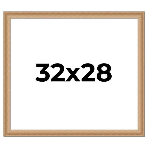 32x28 Frame Charleston Honey Brown Solid Wood Picture Frame Width 1.75 Inches | Interior Depth 0.5