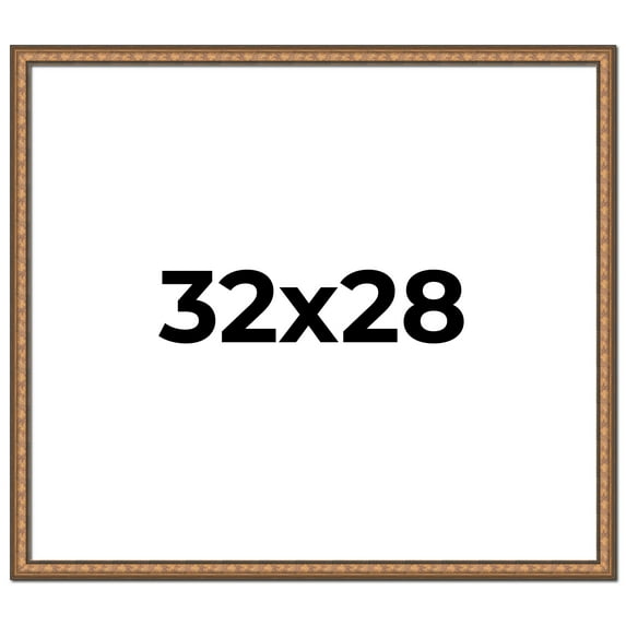 32x28 Frame Gold Real Wood Picture Frame Width 1.25 inches | Interior Frame Depth 0.5 inches |